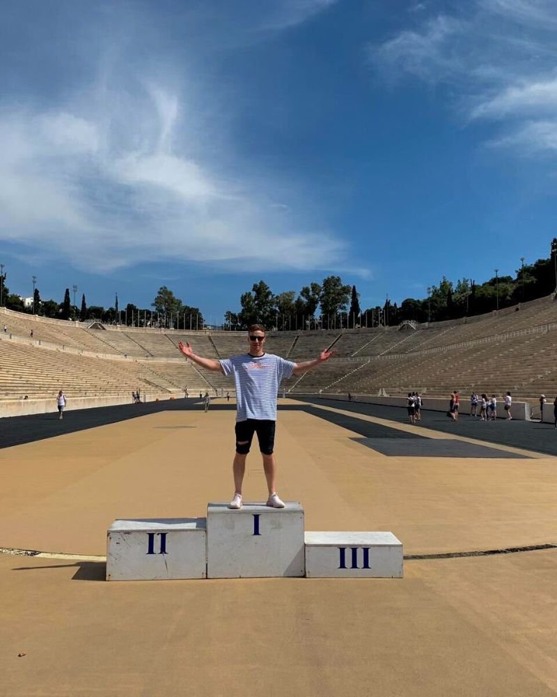 Nial outside the practice